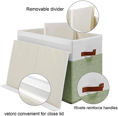 Large Toy Storage Box with Lid, Toy Chest Bin Boxes Basket with Dividers - Image 3