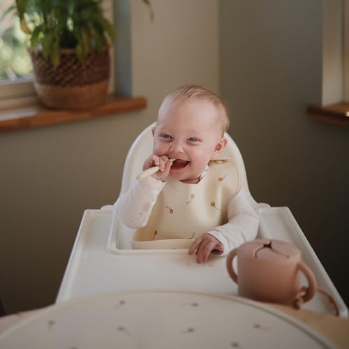 mushie Silicone Baby Bib | Adjustable Fit Waterproof Bibs - Image 5