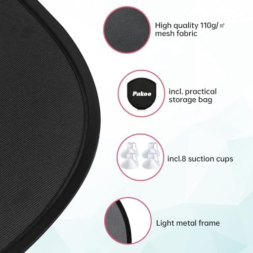 Pakoo Car Window Shade for Baby, 2 Pack UV Protection Breathable Universal Fit - Image 4