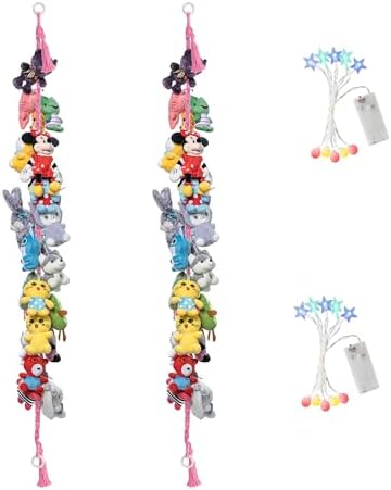 2PCS Stuffed Animals Storage Chain Organizers 80" Cotton Hanging Storage Chain by LONCHDAN