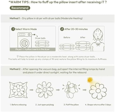 Sioloc Flower Shaped Throw Pillow, Fun Daisy Pillow, 15.7" Purple Cute - Image 4