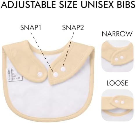 10 Pack Cotton Snap Bibs for Baby Boy Girl, Super Soft Drool Bibs for Teething - Image 6