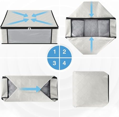 HomeHacks 6-Pack Clothes Organizer Storage Bags, 35L Storage Bins - Image 3