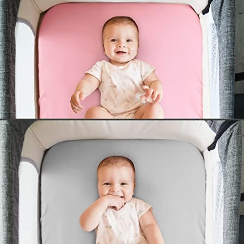 Baby Bassinet Sheets 4 Pack Compatible - Image 5