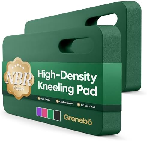 Grenebo 2-Pack Kneeling Pads, Extra Thick NBR, 17.3 x 11 x 1.6 in by Grenebo