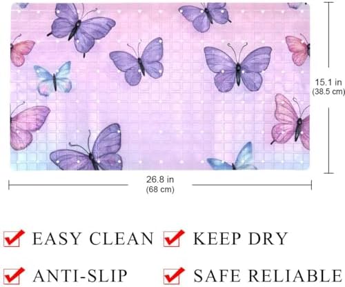 Shower Mat Bathtub Mat, 26.8x15.1 inch, Non-Slip Bath Mat - Image 3