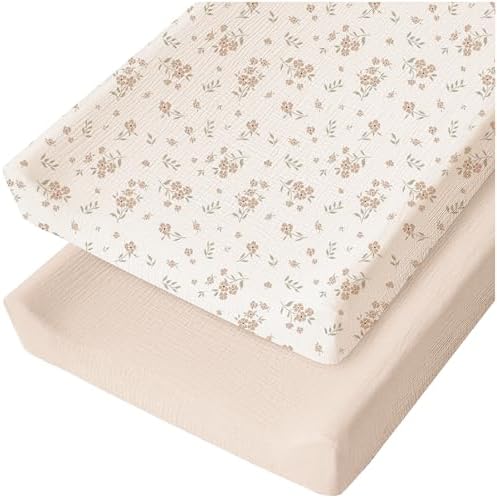Konssy 2 Pack Muslin Changing Pad Covers by Konssy