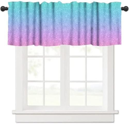 Fantasy Valances Curtains Princess Colorful Glitter Rainbow Pattern Window by Unknown