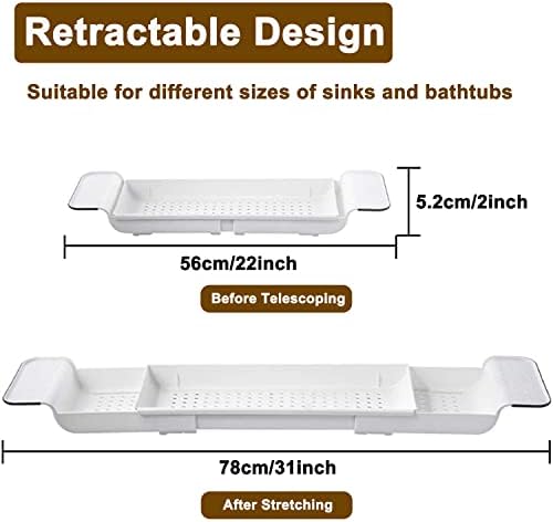 Expandable Drain Bath Shelf Caddy Tray - Image 4