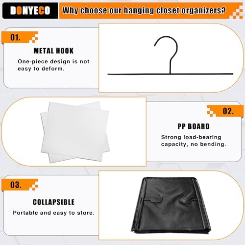 Hanging Closet Organizer 5-Shelf, Oxford Fabric Wardrobe Storage - Image 6