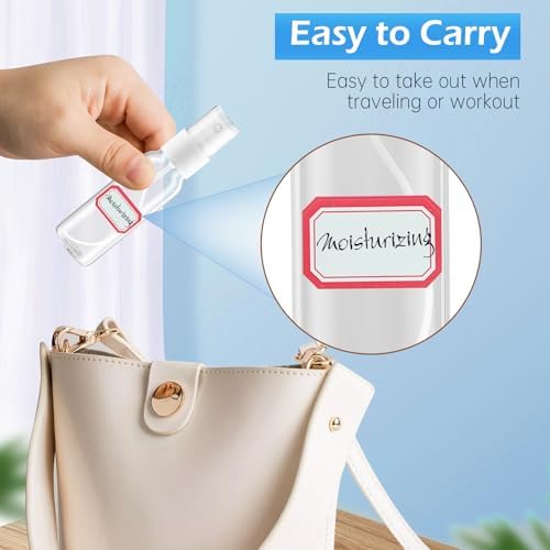 Zoizocp Spray Bottles, 2oz/50ml 6 Pack Clear Plastic Mini Travel Bottle Set - Image 5
