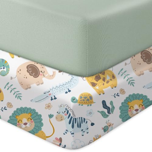 Baby Crib Sheets 2 Pack for Boys and Girls Fit for Standard Crib Toddler by Unknown