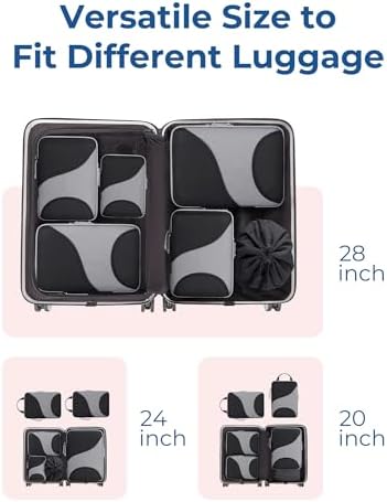 Bagsmart Compression Packing Cubes, Travel Bag Cruise Ship Essentials - Image 3
