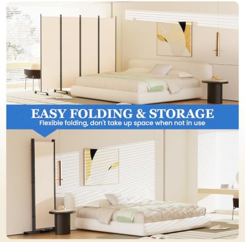 SUNALLY Room Divider Privacy Screens, 8 Panels Dividers - Image 5