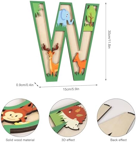 3D Layered Safari Nursery Wooden Letters - Image 3