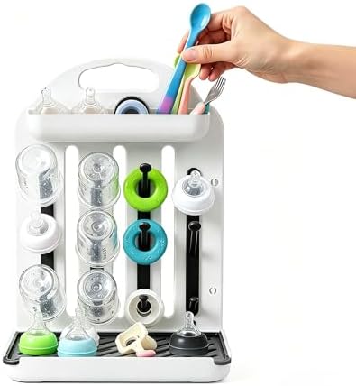 Baby Bottle Drying Rack, Modular Vertical Bottle Drying Rack by Flybok