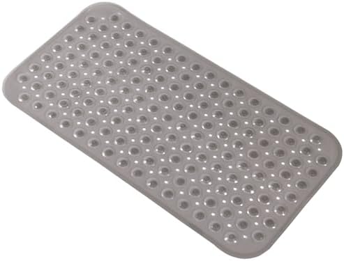 Anti-Slip Bathtub Shower Mat 28×15 Inch Clear Gray by ERASILKEN-X