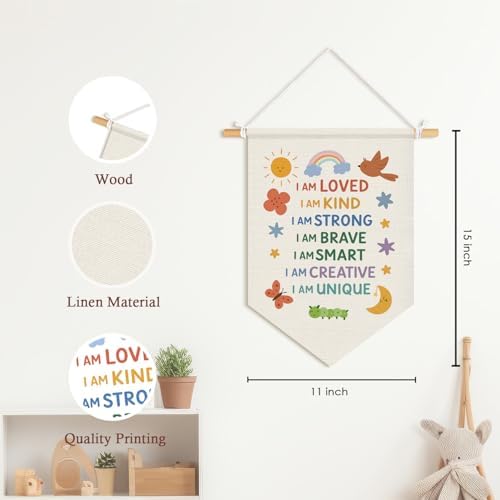 Playroom Decor, Inspirational Positive Affirmation Pennants Banners - Image 7