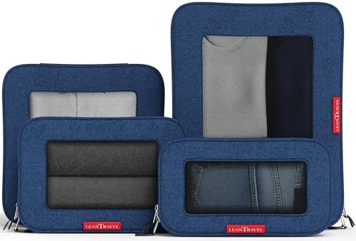 LeanTravel Premium Compression Packing Cubes by LeanTravel