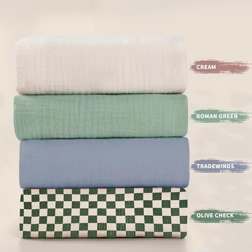 guruixu Muslin Baby Lounger Cover 2 Pack, 100% Cotton Infant Lounger Cover - Image 3