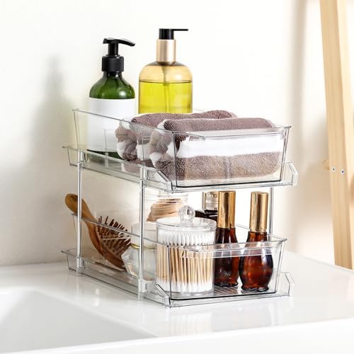 2 Tier Clear Organizer with Dividers - Image 6