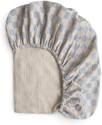 mushie Extra Soft Muslin Fitted Crib Sheet | 192 Thread Count | 28"x 52" by mushie