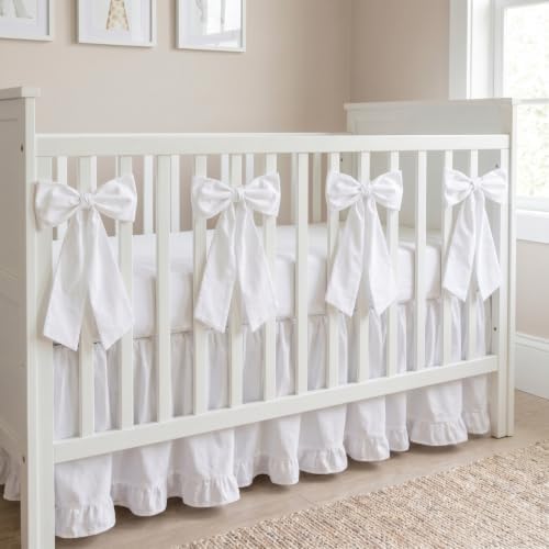 Smoothnovelty White Crib Bed Skirts - Image 5