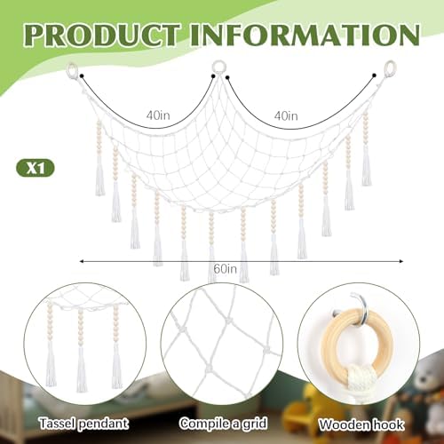 Suncalla 1 Pcs Toy Storage Net for Stuffed Animals Wall Hammock - Image 3