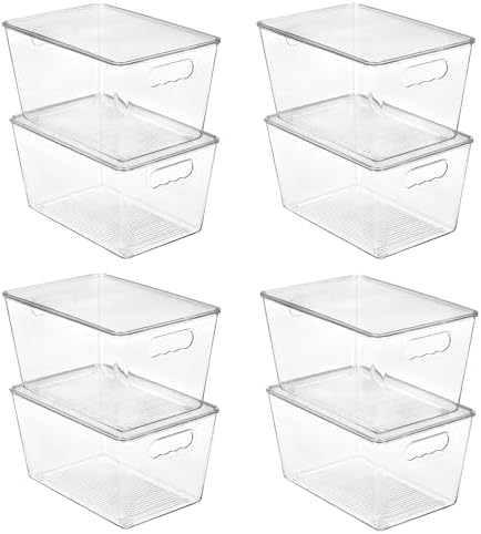 Vtopmart 8 Pack Clear Stackable Storage Bins by Vtopmart