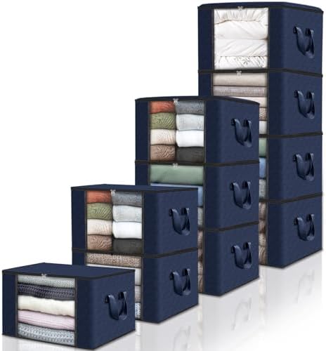 Fab totes 10 Pack Storage Bags for Clothes Blanket Storage Bins by Fabtotes