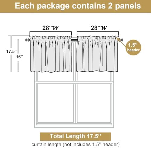 Lecloud Leia Black Sheer Valances - Image 3
