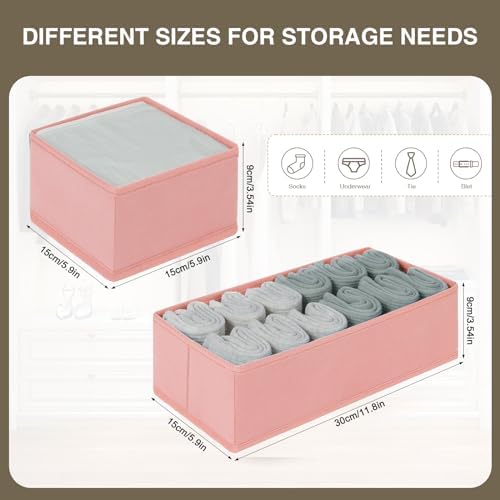 DIMJ Drawer Organizers for Clothing, Fabric Closet Organizers and Storage - Image 2
