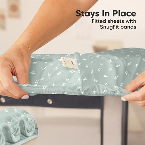 2-Pack Mini Crib Sheets Fitted, 38x26 Pack N Play Mattress Sheets - Image 6