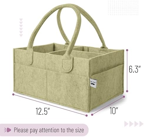 Mr. Pen- Baby Diaper Caddy Organizer, Olive Calm - Image 2