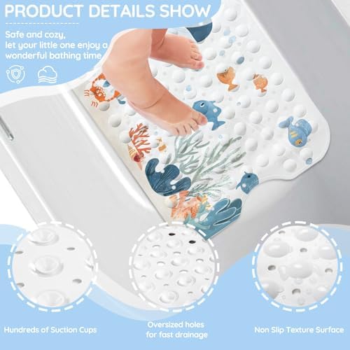 Kids Bathtub Mat, Non Slip Cartoon Bath Mat - Image 3