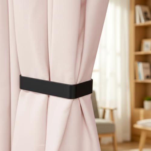 Grevosea 2 Pack Adhesive Curtain Holdbacks No Drill Curtain Tiebacks Curtain - Image 5