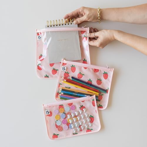 Tiny Twinkle Diaper Bag Organizing Pouches|3 Pack Mess-Proof Clear Front Travel - Image 3