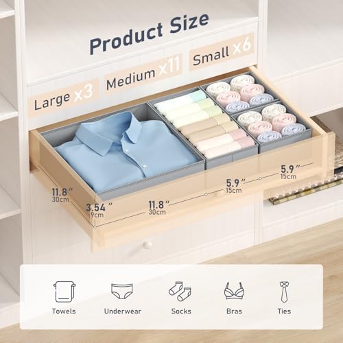 DIMJ Drawer Organizer Clothes - Image 2