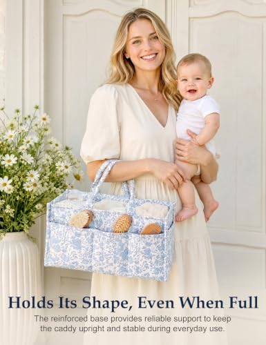 Quilted Diaper Caddy Organizer - Image 6