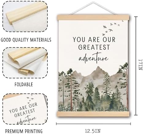 DNEULYR Baby Boy Girl Nursery Decor, You are Our Greatest Adventure Wall Art - Image 6