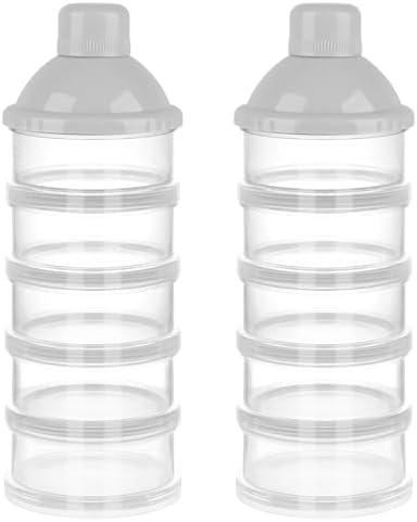 Accmor Formula Dispenser On The Go, 5 Compartments Stackable Formula Container by Accmor