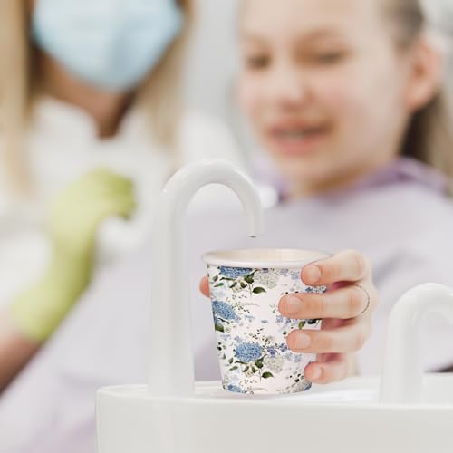 WRAPAHOLIC 3oz Hydrangea Floral Bathroom Cups - Image 3