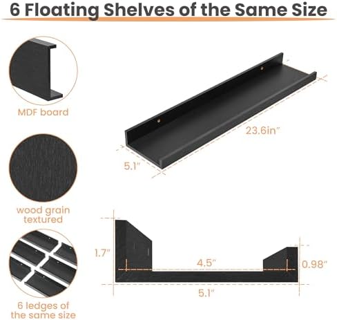 upsimples Floating Shelves for Wall Decor and Storage - Image 3
