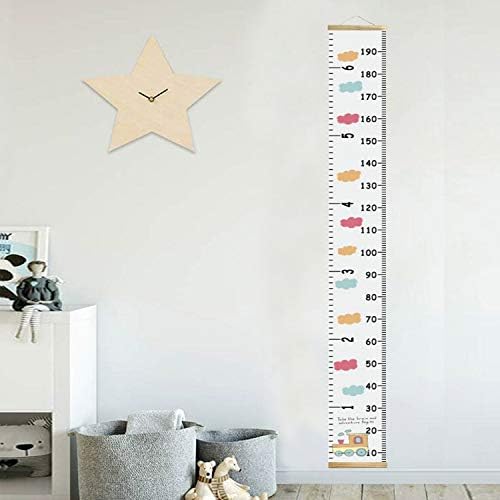 Kids Growth Chart, Wood Frame Fabric Canvas Height Measurement Ruler from Baby - Image 4