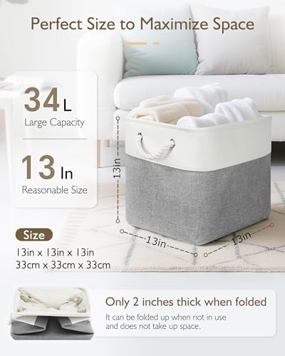 Patvingot 13-Inch Fabric Cube Storage Bins - Image 2