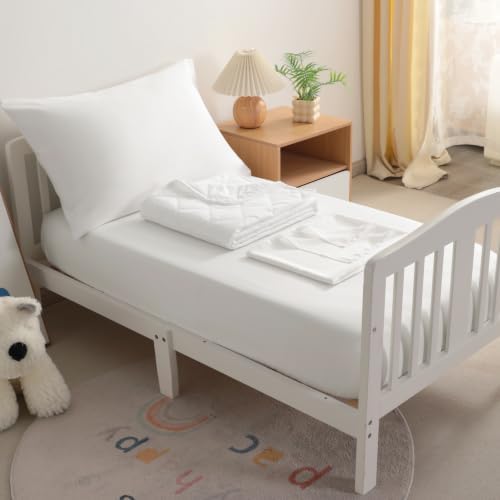 BEDSUM 4pc Toddler Cooling Bedding Set, Rayon Made from Bamboo - Image 6
