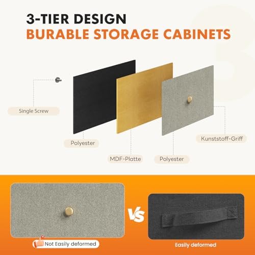 Sweetcrispy 8 Drawer Fabric Dresser, Tall Storage Tower - Image 6