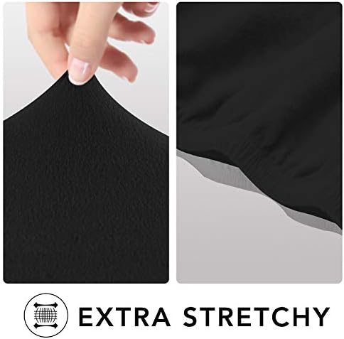 PureFit Stretch Couch Covers for Sofa Large Sofa Slipcovers Black - Image 4