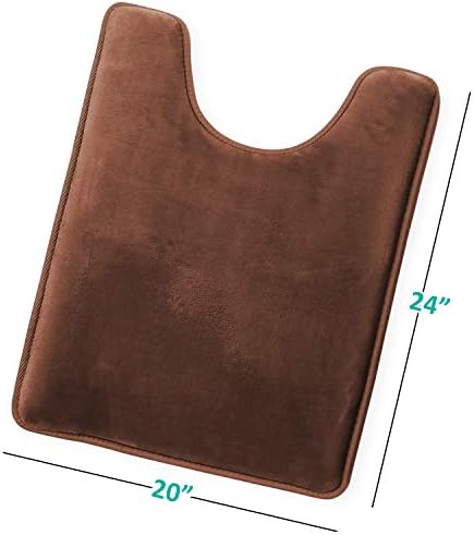Clara Clark Bathroom Rugs, Velvet Memory Foam Bath Mat, Machine Washable Bath - Image 3