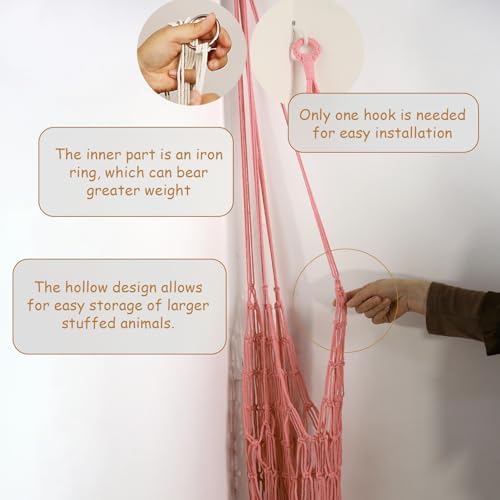 Amdermi Stuffed Animal Storage Hammock Corner Hanging Net Stuffy Animal Hammock - Image 6